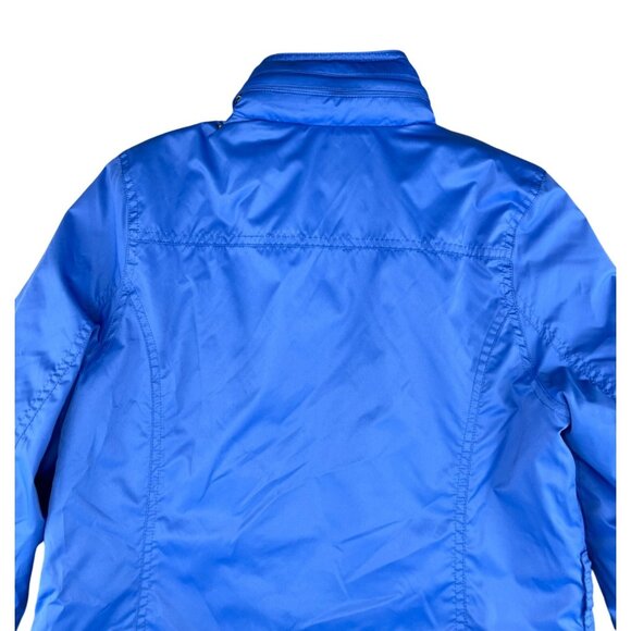 Merona Womens Blue Hooded Belted Rain Jacket Polyester Waterproof Coat Medium - Picture 14 of 15